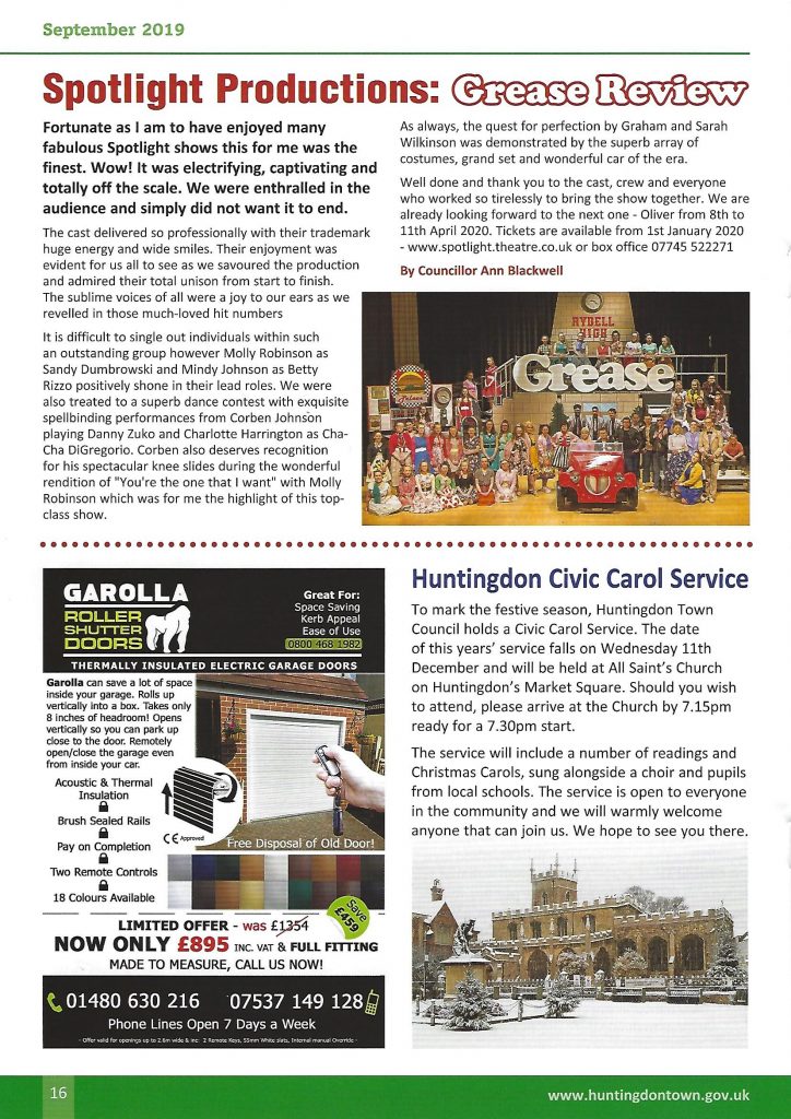 Grease Show Review Huntingdon Magazine Spotlight Productions